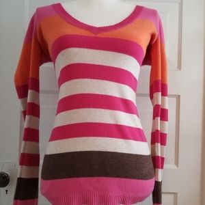 V-neck Striped Sweater